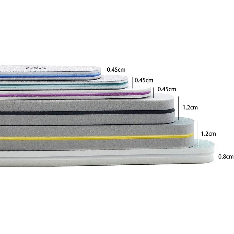 6Pcs/Pack Nail Buffer Manicure Set Shiny Nail Tips Diamond Acrylic Nail Files Polish Durable Double-side Washable Care Art Tools