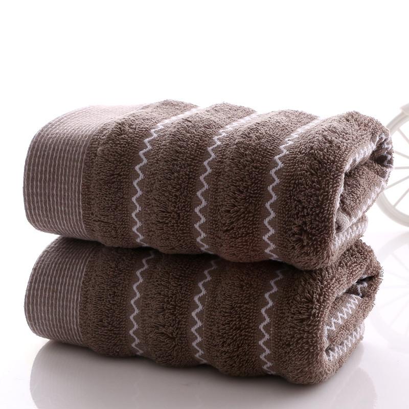 2Pcs Bathroom Cotton Towels Set 35x75cm 70x140cm Brown White Blue Hand Face Bath Towel Soft Gift Absorbent Sport Towel