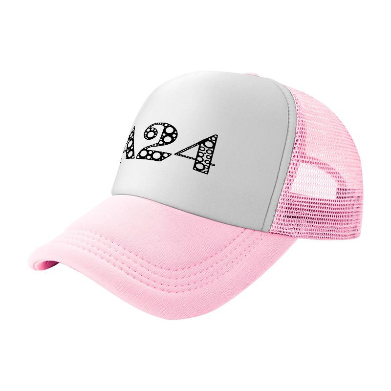Pattern Mesh Baseball Cap Breathable Design for Unisex and Women Stylish Sport Hat with Black and White Color Block Style