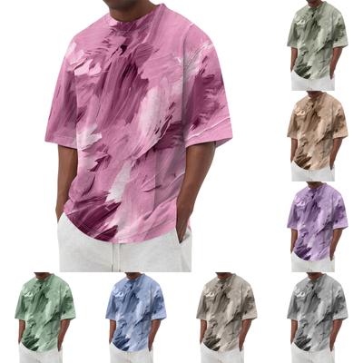 Summer Men's Popular T-shirt Printed Round Neck Short Sleeve T-shirt