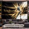 Arazzo da Appendere alla Parete Nome Personalizzato Modello Cristiano Ronaldo Tessuto Stampato Personalizzato Decorazione Murale