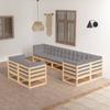 Day and Night - Day and Night Garden Furniture 8 Pieces and Cushions Solid Pine Wood