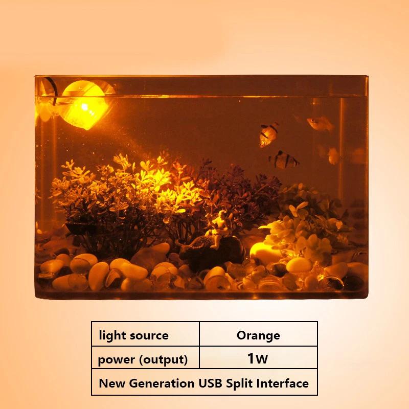 LED Akvarijní Bodové Světlo Šetřící Energii Ale Vysoký Jas Sedm Gradientů Noční Světlo Různé Úhly Expozice USB Vodotěsné Potápěčské