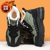 Winter Men's High-top Thick-soled Men's Boots, Piled and Thickened Thermal Cotton Shoes, Live Outdoor Mountaineering Tooling Martin Boots