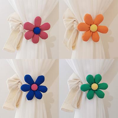 Cute Flower Curtain Strap Holders Tie Backs Cartoon Stereo Curtain Bundling