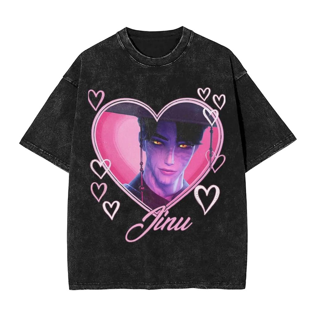 Huntrix Kpop Demon Hunters Mira Rumi  Zoey T Shirt Summer Washed T-Shirts Casual Hippie Tee Shirt for Men Print Top Tees 2025