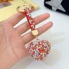 1Pc Handbag Pendant Valentine's Day Metal Ins Style Rhinestone Crystal Gift Keychain Car Key Pendant Heart-shaped Key Ring