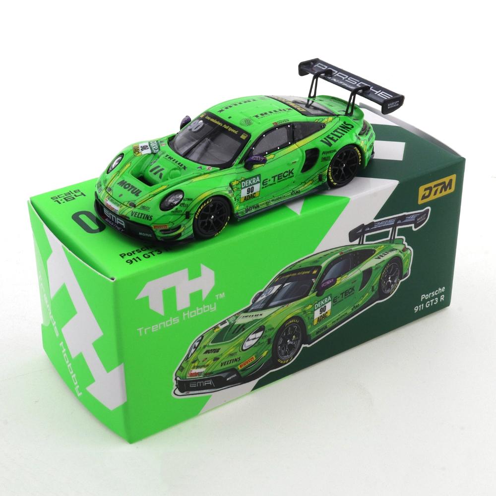 1:64 Mini Scale 911 GT3 R Land Cruiser Alloy Body Rubber Tires Engine Hood Openable Sports Cars Models Toys for Children's Gifts