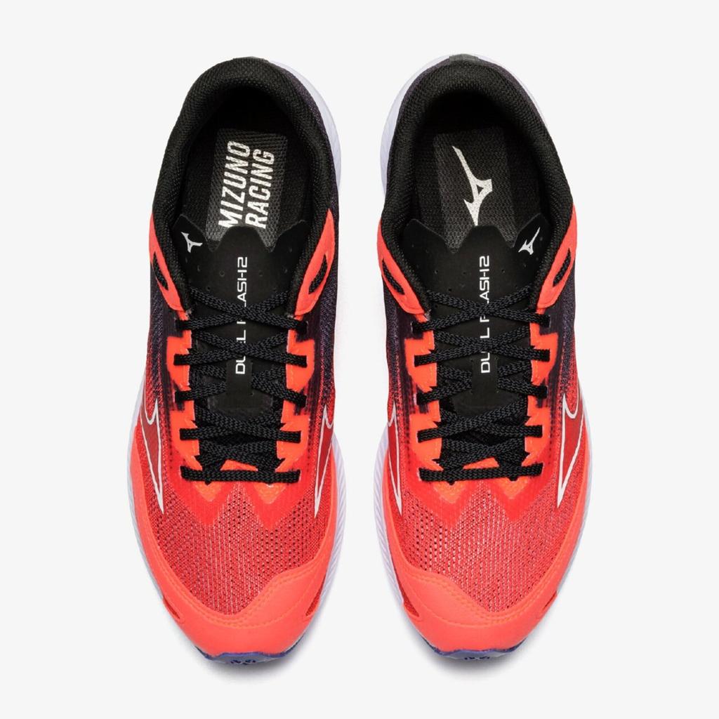 Mizuno Duel Flash 2 Running Shoes, Pink, White, and Black, Size 27.5 cm, 2E