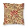 Antique French Floral Square Pillowcase Polyester Linen Velvet Creative Zip Decorative Throw Pillow Case Car Cushion Cover x