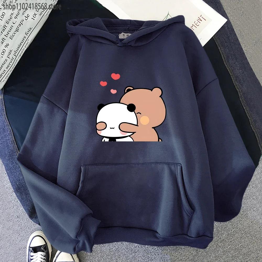 Panda Bear Hoodies Cartoon  Bubu Dudu Graphic Sweatshirt Women Clothes Long Sleeve Pullover Girls Hoodie Men Sudadera