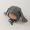 Cute Newborn Rabbit Ear Beanie Hat Polka Dot Infant Bonnet Hat Baby Fetal Cap  Photography Props