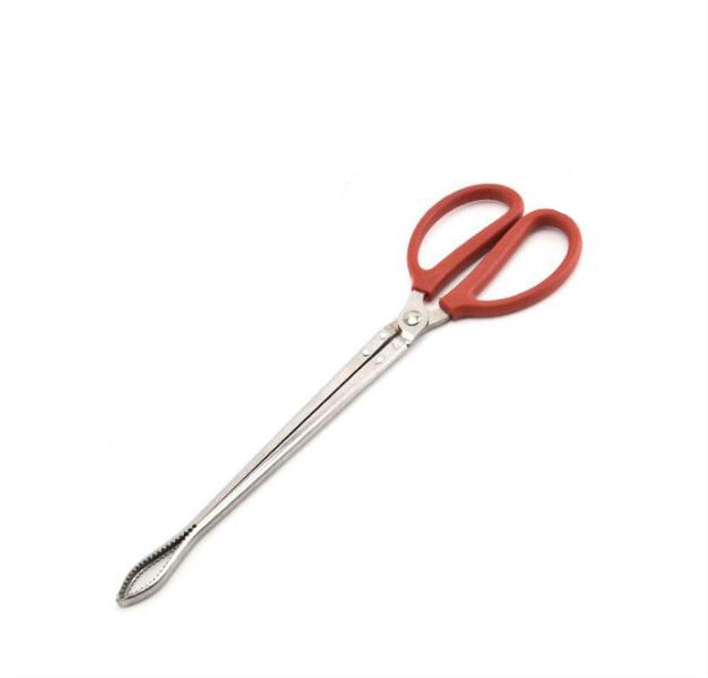HJ Crab Scissors Clamp Long Stainless Steel Crab Clamp Eel Loach Trash Scissors 1 Non-Slip (Type 2, Set)