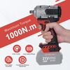 2 in 1 Cordless Impact Wrench Hammer 750Ft lbs (1000N.m) 21V 3000RPM Brushless Electric Impact Wrench with 2 Sockets