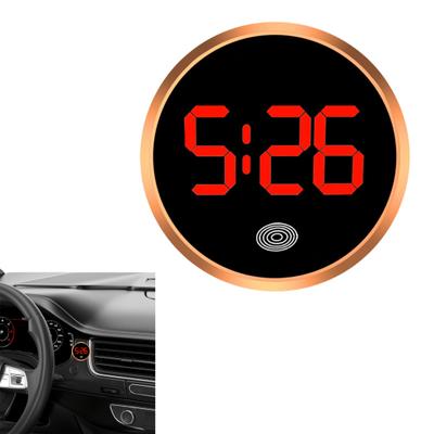 Digitale Armaturenbrettuhr fürs Auto, Autouhr, LED-Zeitanzeige, berührungsaktivierte Autouhr, zum Aufkleben auf die Uhr für das Armaturenbrett