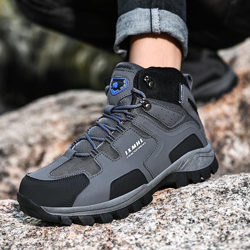 Men's High Top Outdoor Hiking Shoes Safety Footwear Outdoor Work Men's Shoes Anti slip and Wear-resistant Casual Sneaker