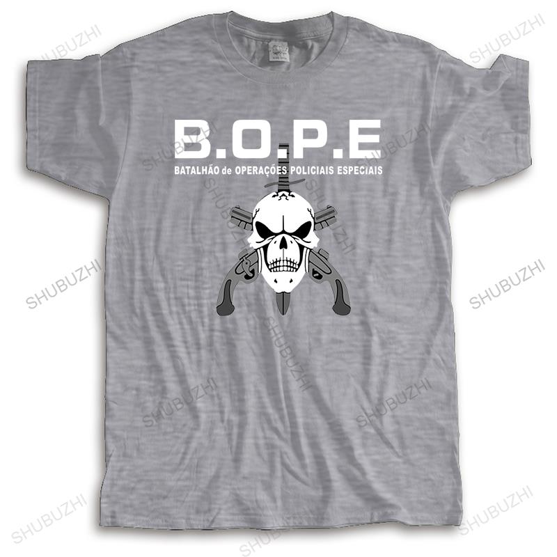 mens sunmmer cotton t-shirt BOPE Tropa De Elite Brazil Special Elite Forces Military T shirt men two sides military Casual tee