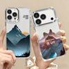 Mountain Landscape Case For iPhone 17 18 Pro Max For iPhone 16 15 14 13 Pro Max 17E Plating Lens Frame Clear Soft Phone Cover