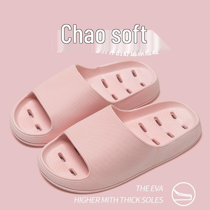 EVA Non-Slip Odor-Resistant Bath Slippers - Unisex, Hollow Design for Home, Hotel, or Bathroom.