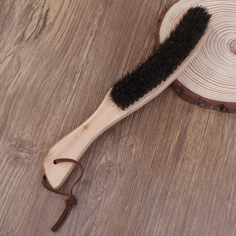 Arklio šerių šepetys Medinė rankena Valymo šepetys Minkšti arklio šeriai Skalbimo valymo šepetys Baldams Drabužiams Paltui Kostiumui Pūkams Drabužiams