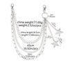 Punk Skateboard Metal Waist Chain With Hollow Star Pendant For Men And Women
