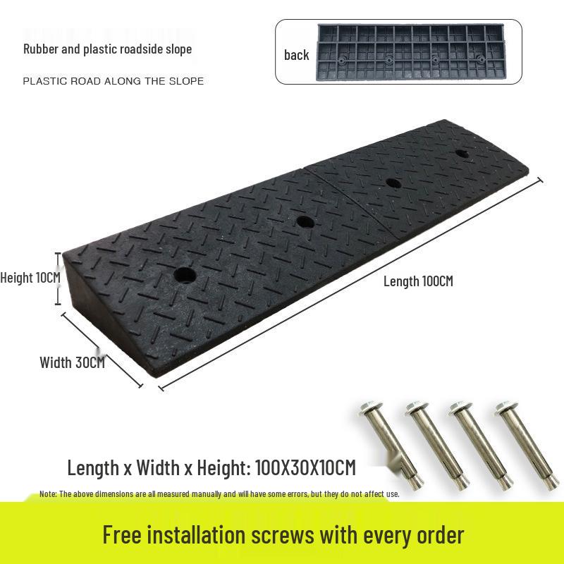 Portable Rubber-Plastic Curb Ramp Mat for Car