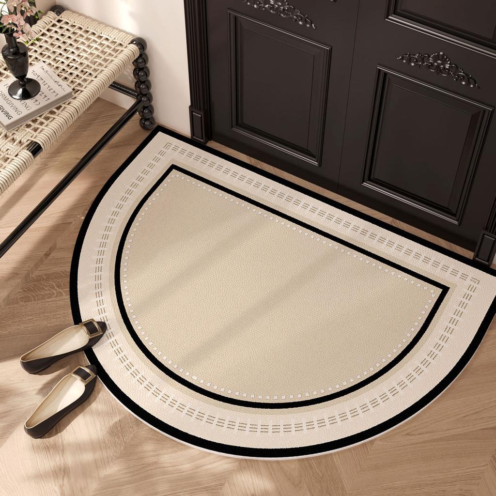 Entrance Door Mat Non-slip Wear-resistant Dirt-resistant Carpet Semi-circular Simplic Texture Garden Rug Outdoor Home Decor Mats