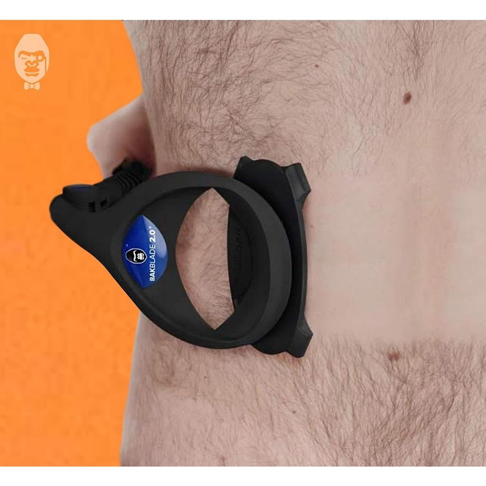 Back Shavers for Men: DIY Hair Shaver, Safety Blade Technology & Ergonomic Handle, Wet & Dry Shaving (Extra Blades Included)