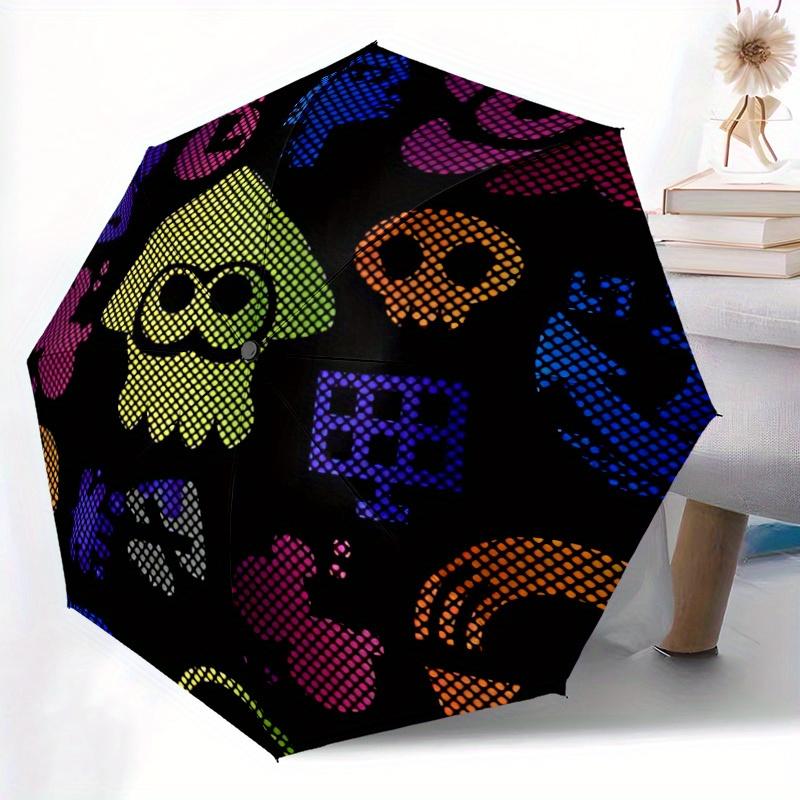 Splatoon? Automatic Windproof Folding Umbrella, Travel Umbrella for All Occasions, Cartoon Portable Umbrella A0823019