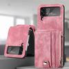 Odpinany Retro Skórzany Portfel na Zamek Składane Etui do Samsung Galaxy Z Flip 7 FE 6 5 4 5G Flip4 Flip3 Uchwyt na Karty Pokrowiec na Telefon