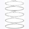 Ankle Bracelet for Women 14K Gold Plated Sterling Silver Anklet Bracelets Waterproof Cuban Link Chain Anklets Set Summer Jewelry