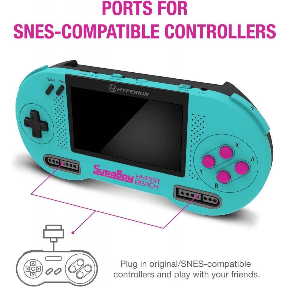 Hyperkin Supaboy Urządzenie Kompatybilności Przenośne Hyper Beach Snes Ntsc Pal