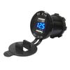 12V 4.2A 21W Car Dual Port USB Charger Socket LED Digital Voltmeter Waterproof