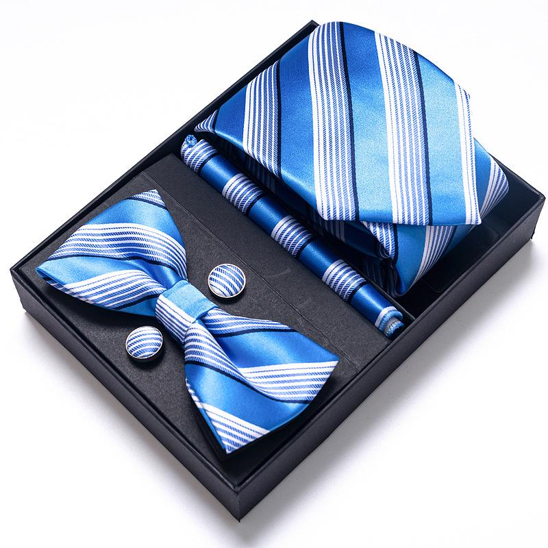 Men'S Tie Bow Tie Set Gift Box 6-Piece Set Tie Business Dress Tie Guangzhou