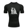 Lovers Print Compression Shirts Summer Short Sleeve Rash Guard Gym Workout T-shirt Athletic Quick Dry Baselayer Undershirts Tops