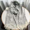 Long Tassel Imitation Cashmere Scarf and Shawl with High End Feel. New Lotus Warm Long Scarf for Autumn and Winter.