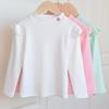 Kids Unisex Solid Long Sleeve Casual Bottoming Inner T Shirt For Children