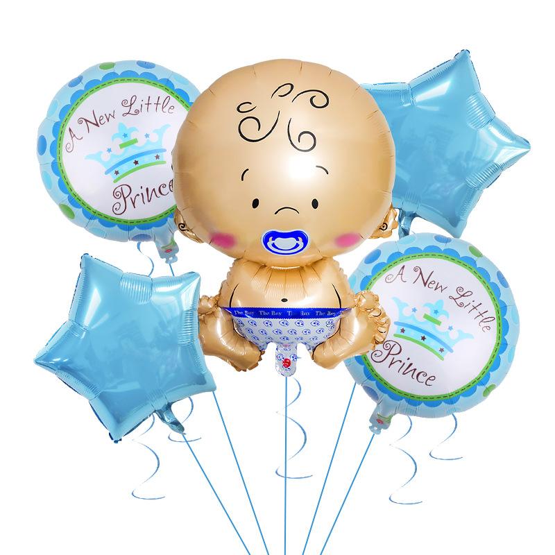 

Пустышка для детского праздника Мальчик и девочка Тема первого дня рождения ребенка Набор воздушных шаров для дня рождения blue model