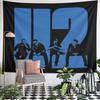 Tapestry da Parete con Scritta Blu della Band U2 Decorazione Retrò Rock Music per Camera da Letto Soggiorno Stanza del Dormitorio Regalo per Fan