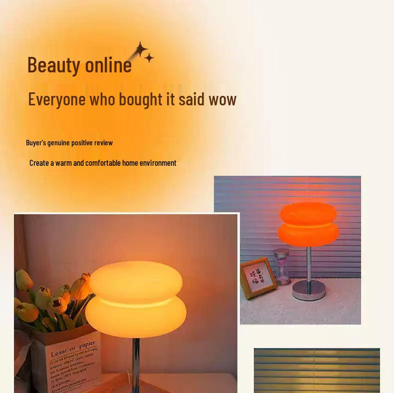 Bauhaus Minimalist Glass Table Lamp for Bedroom & Dining - Unique Gift