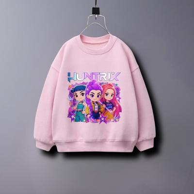 Bluzy Dla Dziewczynek Ubrania Wiosna/jesień Moda Codzienne Długi Rękaw Bluzy z Kapturem Bluzy Okrągły Dekolt Bluzy z Nadrukiem Łowcy Demonów