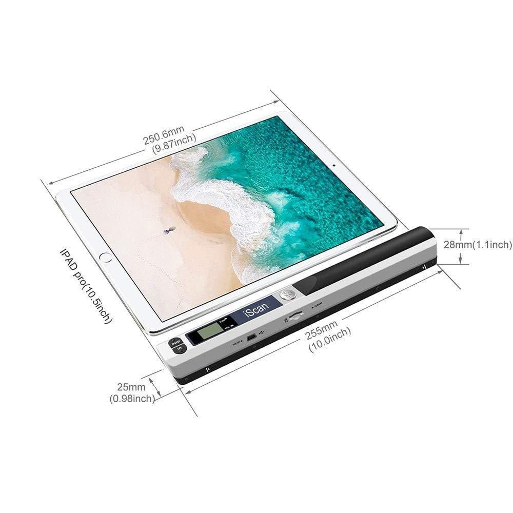 ISCAN Portable Handheld HD Color Scanner for A4 Documents and Photos