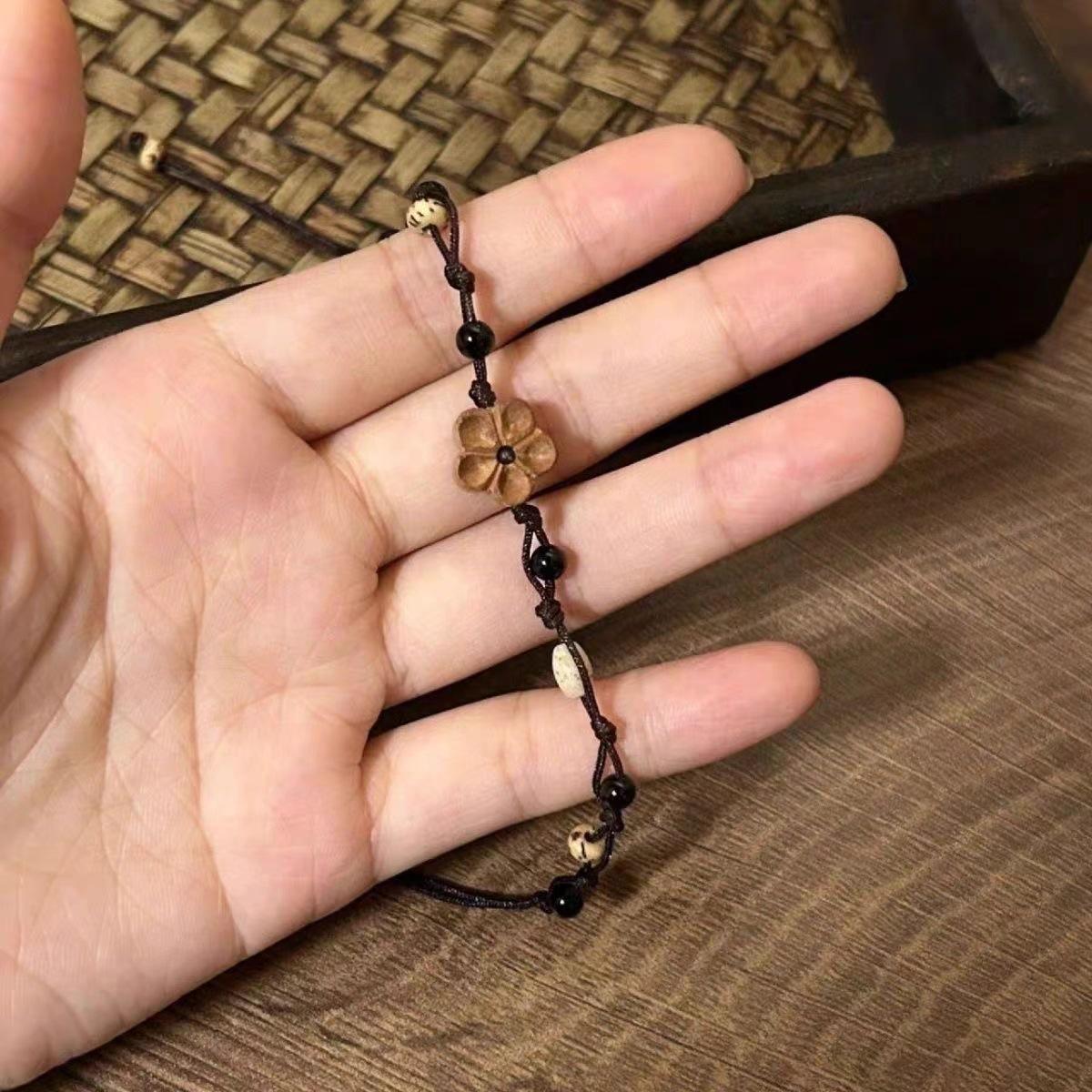 

Шикарный регулируемый браслет «Цветущий персик» для женщин с нежным цветочным дизайном