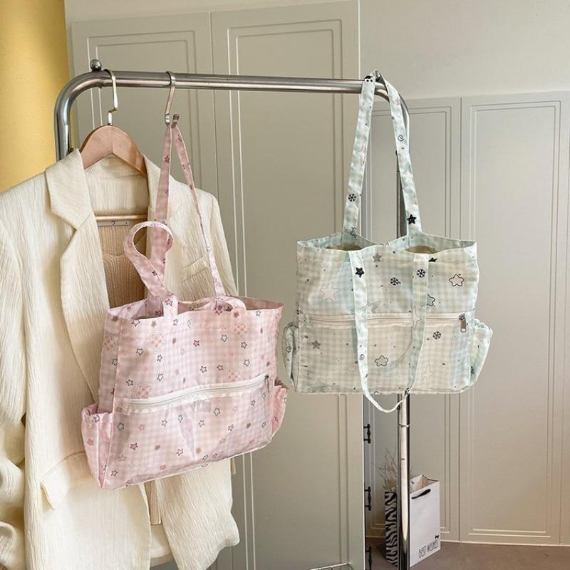 Cute Star Polka Dot Academy Style Large Capacity Shoulder Tote Bag Girl Two-dimensional Bar Bag