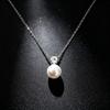 New Style Single White Imitation Pearl Pendant Necklace Women's Versatile Small Daily Collarbone Chain Simple Neck Chain Accessories