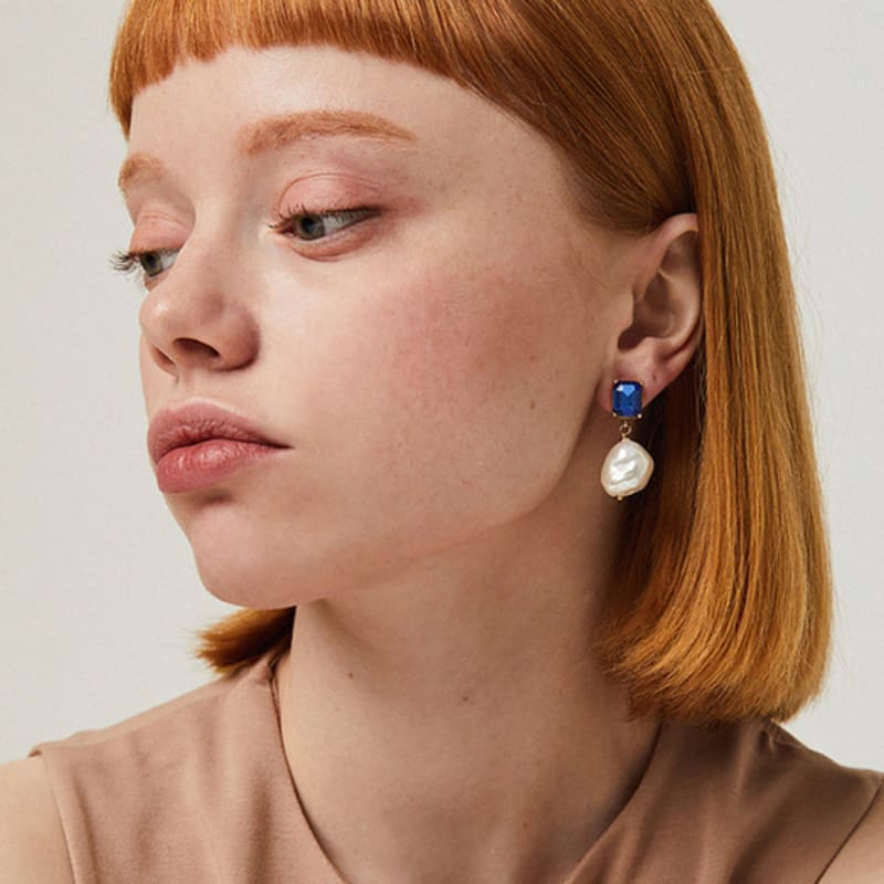 FEVERISH Baroque Pop Drop Earrings Pink