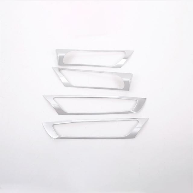 4 sztuk z włókna węglowego wewnętrzna pokrywa klamki samochodu tapicerka miska naklejka dekoracja ABS akcesoria samochodowe dla BMW X3 F25 X4 F26