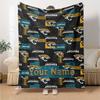 Name Custom Jacksonville Jaguars Logo Print Flannel Blanket High Quality Warm Comfortable Cover for All Seasons Perfect for Gifts Home Decor