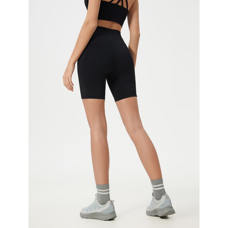 Lu Same Sports Shorts Women's High Waist Hip Lifting and Belly Contracting Side Pocket Nude Feel Shaping No T-Line Yoga Shorts