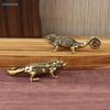 Brass Lizardgeckofigurine - Mini Reptile Statues For Desk Decor  Collectibles